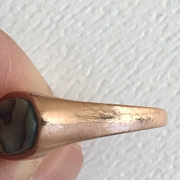 Kendra Scott Mel Cocktail Abalone Shell Rose Gold Ring Size 6.75 As Is - Picture 7 of 8